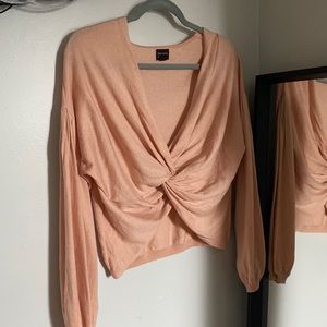 Front twist sweater.